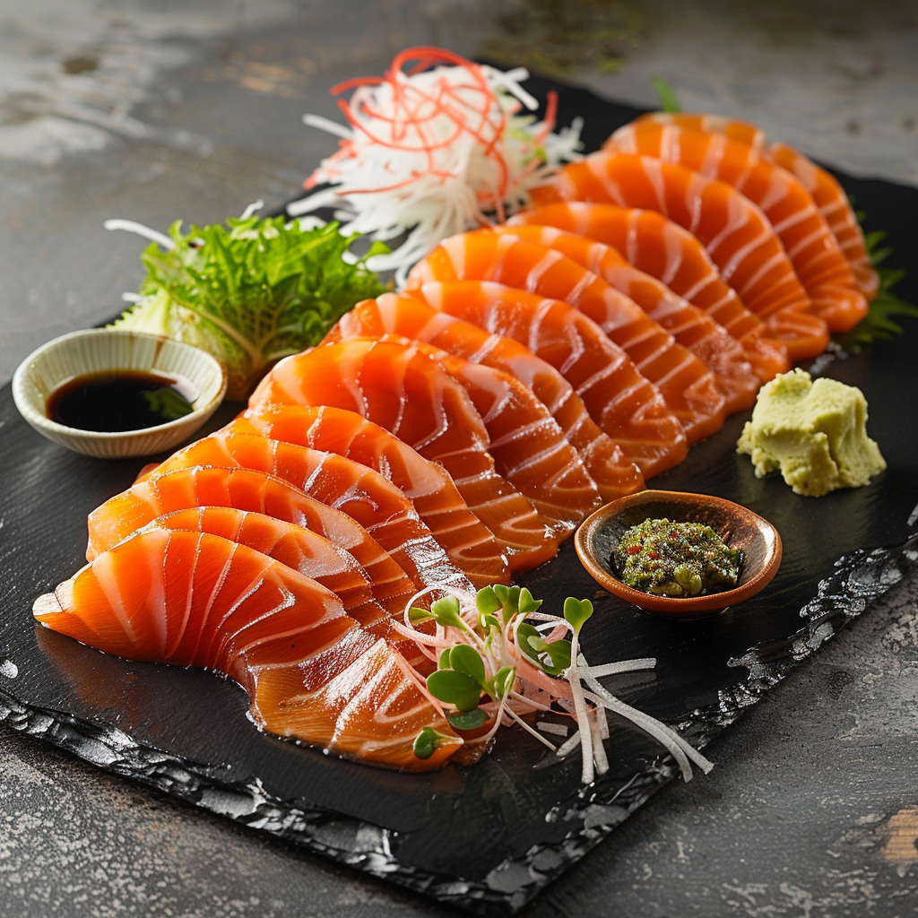 Lachs Sashimi Platte